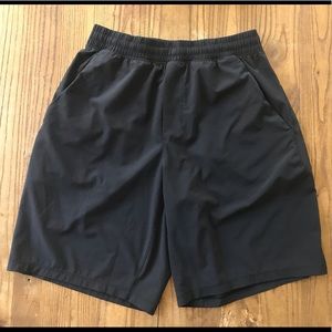 Black Men’s thin Lululemon’s Shorts with zipper